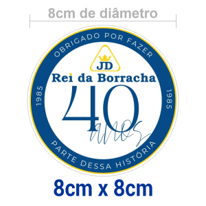 Adesivo 8x8cm - Vinílico - Recorte Padrão Redondo - Adesivo Vinílico 8x8cm - Colorido - Brilho - Recorte Especial 