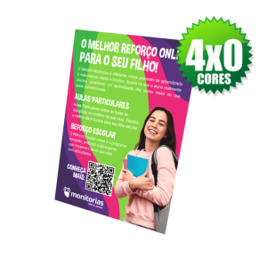 Panfleto 10x15 - 4x0 - 1000 unids - Couchê 90g 10x15cm - 4x0 Cores  - Corte reto 